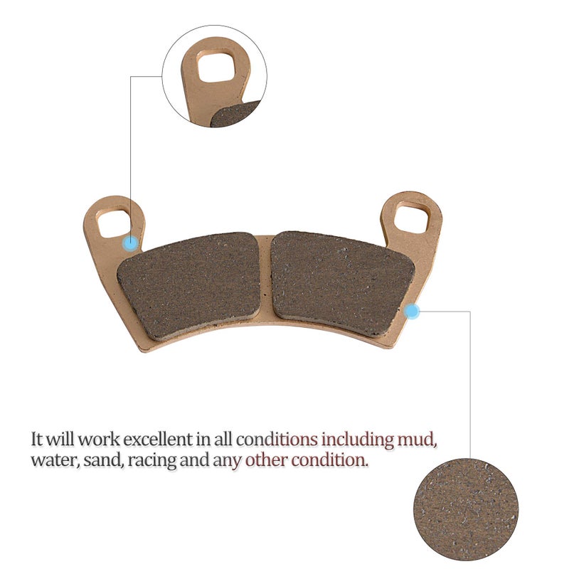 RANSOTO Brake Pads Compatible with RZR XP 1000, RZR 1000 XP 4 2014-2023, RZR RS1 2018 2019 2020 2021 2022 Sintered Metal Front and Rear Brake Pad Set of 4 - Image 2
